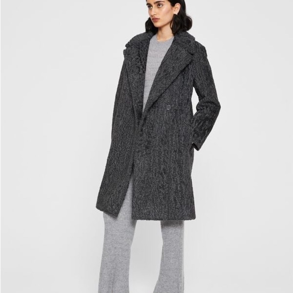 Club Monaco Faux Fur Astrakhan Coat